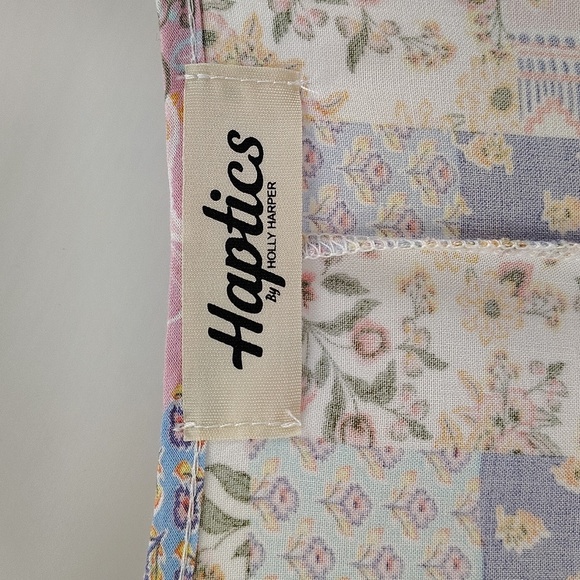 Haptics By Holly Harper Babydoll Top Size 1X Blue Pink Flowy Pullover Blouse - Picture 4 of 6